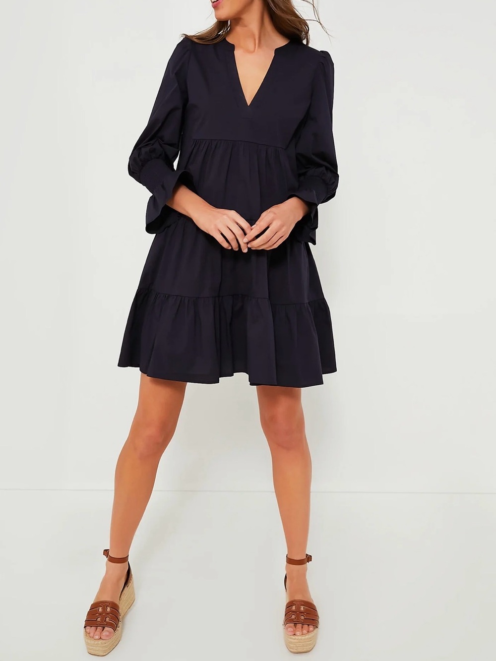 Pomander Place Navy Cotton Poplin Kenzo Dress